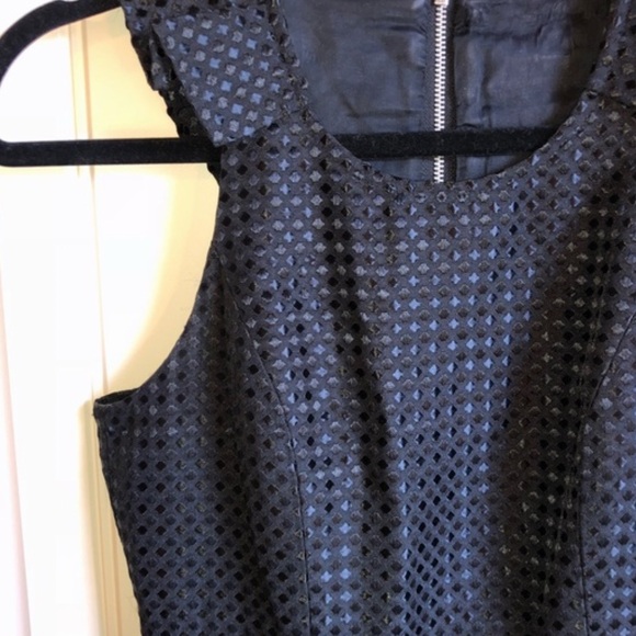BCBG women’s black fit n flair stitched check cocktail dress - Picture 9 of 12